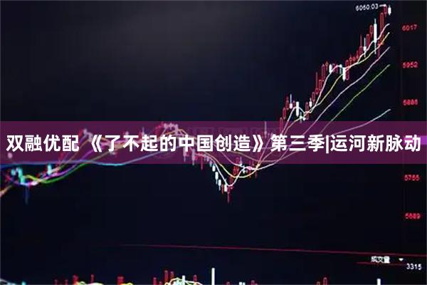 双融优配 《了不起的中国创造》第三季|运河新脉动